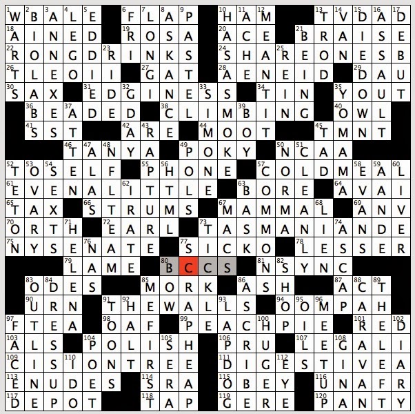One of tv huxtables crossword